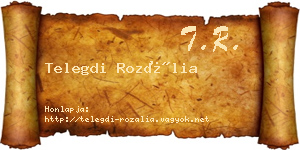 Telegdi Rozália névjegykártya